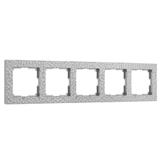 Изображение Рамка на 5 постов Hammer (серебряный) W0052406